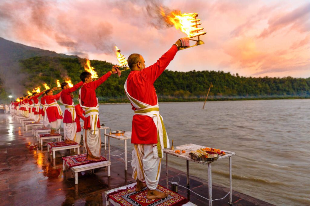 Ganga Aarti at triveni